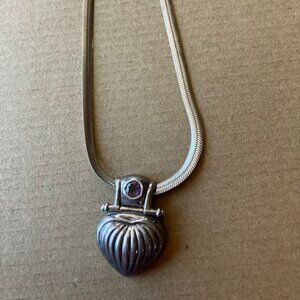 Sterling Silver Pendant and Sterling Silver Snake chain, 18 inches